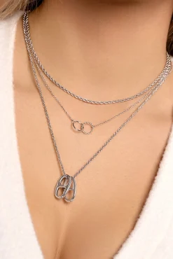 Singularu Collar Circles Twist Gris Discount