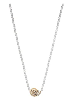 Pieces Collar De Perlas Espiral Amarillo Clearance