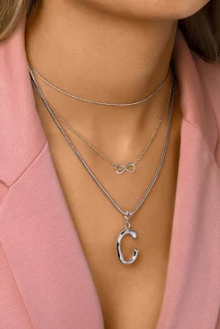 Singularu Collar Infinito Plata Gris Discount