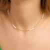Singularu Collar Marea Saline Plata Baño Oro Amarillo Sale