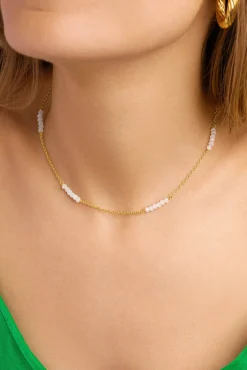 Singularu Collar Marea Saline Plata Baño Oro Amarillo Sale