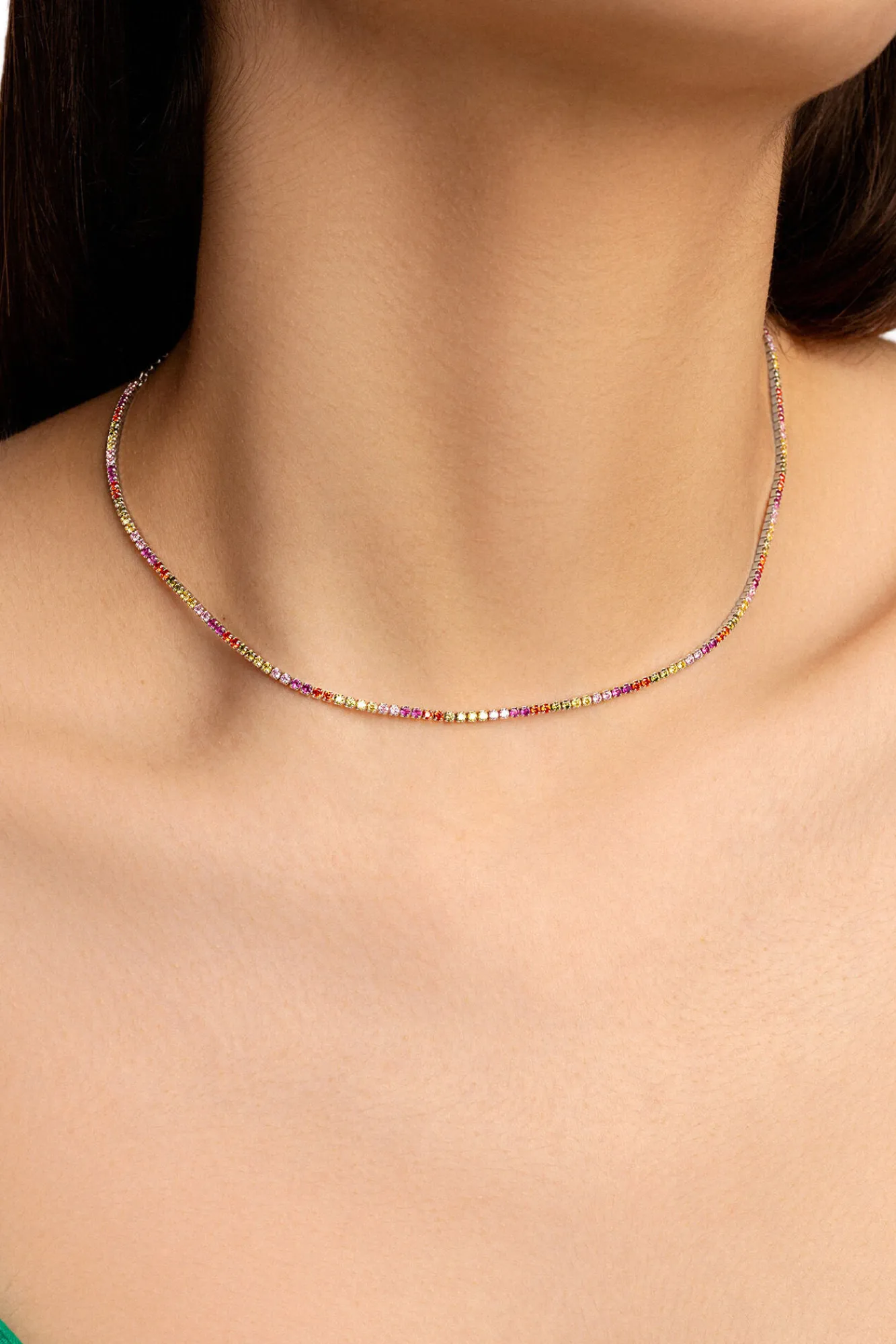 Singularu Collar Riviere Colors Gris Clearance