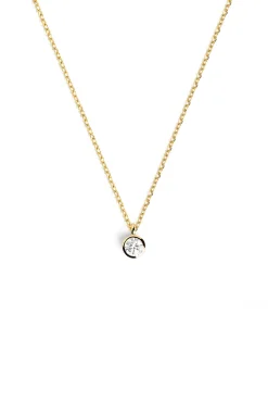 Singularu Collar Single Diamond Oro Amarillo Best