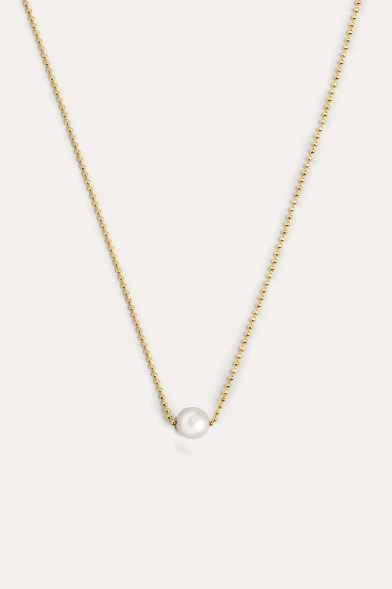 Singularu Collar Single Pearl Plata Baño Oro Amarillo Sale