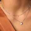 Singularu Collar Single Star Plata Gris Clearance