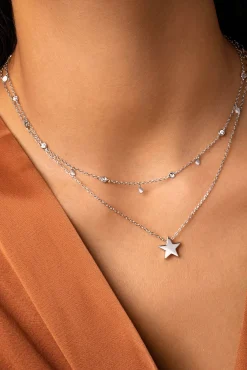 Singularu Collar Single Star Plata Gris Clearance