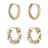 Only Conjunto De Aros Gallonados Amarillo Sale