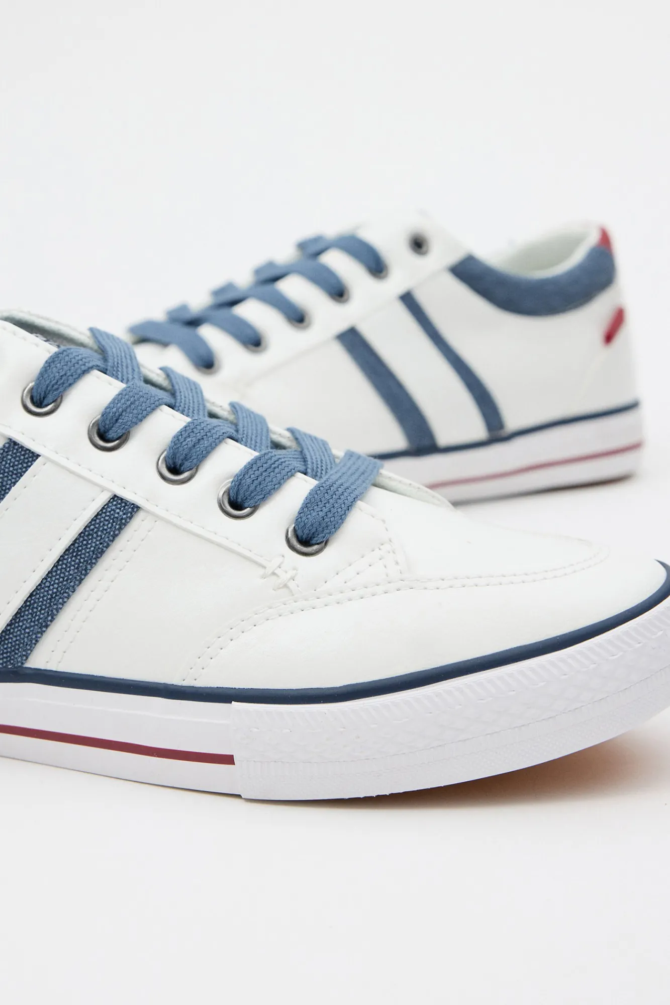Inside Deportiva Con Tejido Denim Blanco Online