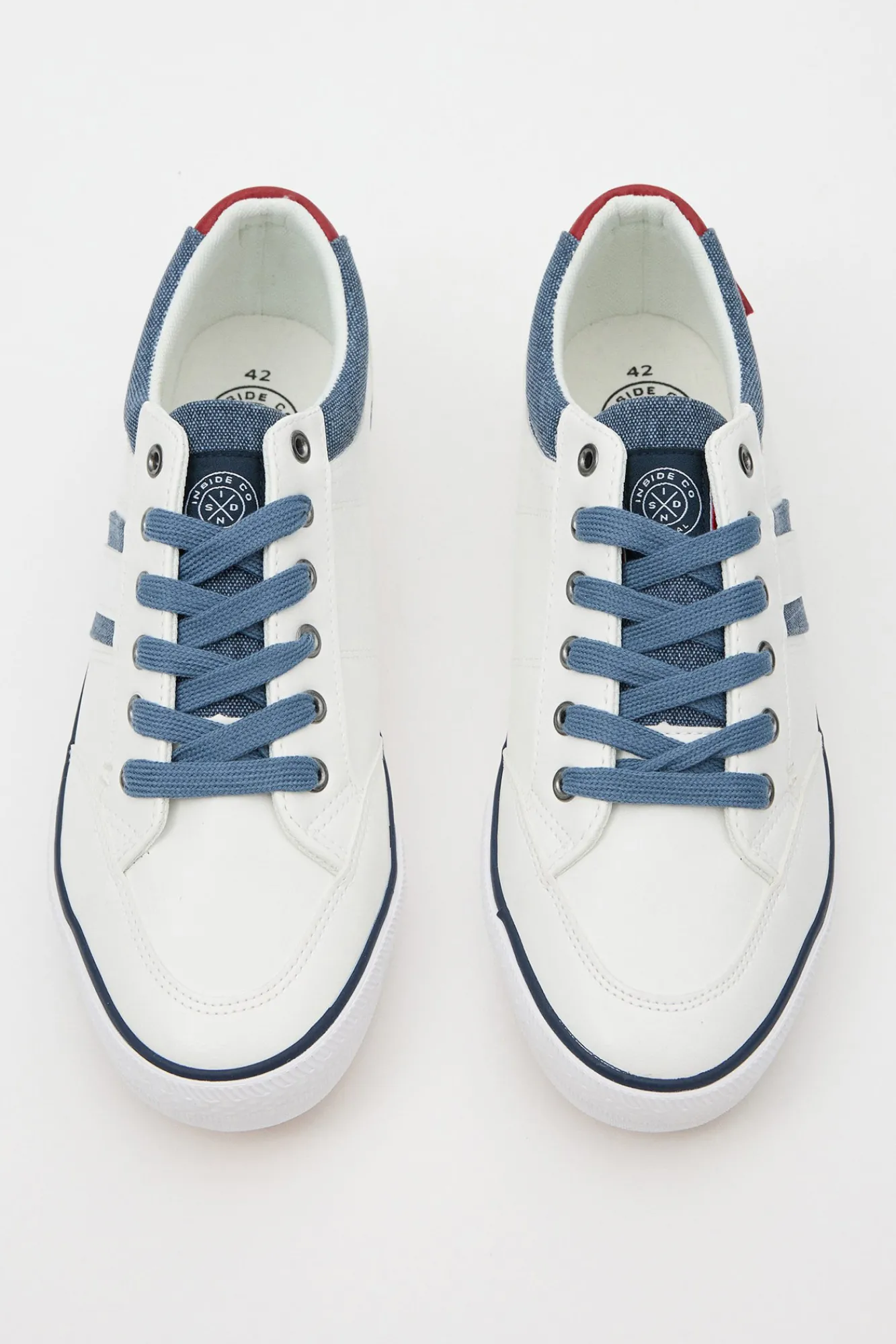Inside Deportiva Con Tejido Denim Blanco Online