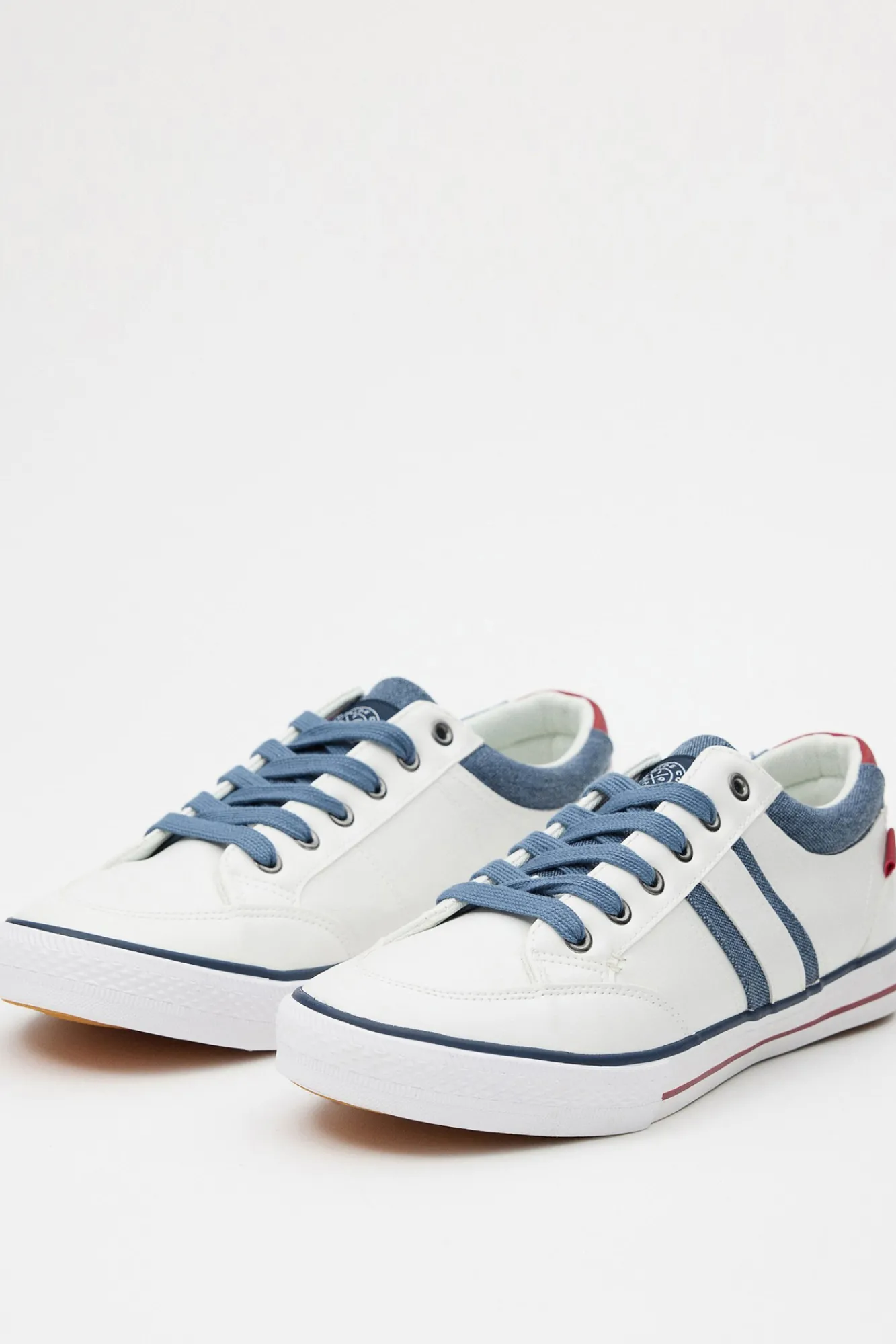 Inside Deportiva Con Tejido Denim Blanco Online