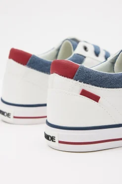 Inside Deportiva Con Tejido Denim Blanco Online