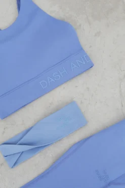 Dash and Stars Diadema Elastica Nudo Azul