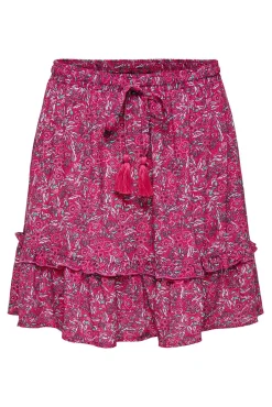 Only Falda Corta Rojo Hot