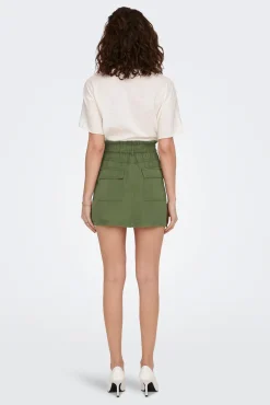 Only Falda Corta Algodon Verde Online