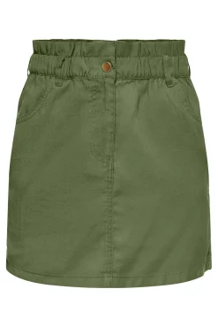 Only Falda Corta Algodon Verde Online