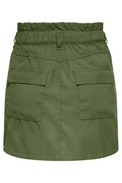 Only Falda Corta Algodon Verde Online