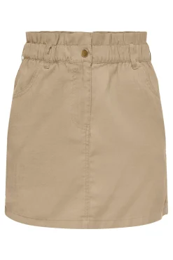 Only Falda Corta Algodon Beige Medio New