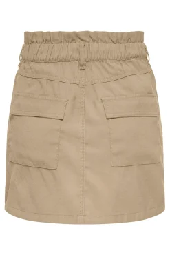 Only Falda Corta Algodon Beige Medio New