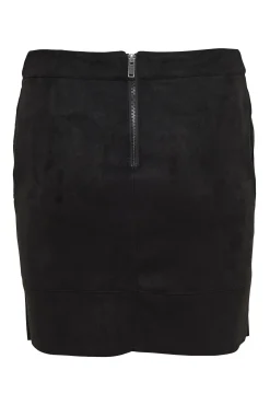 Only Falda Corta Antelina Negro Sale