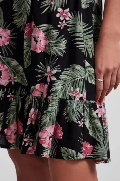 Pieces Falda Corta Con Volante. Estampado Verde Hot