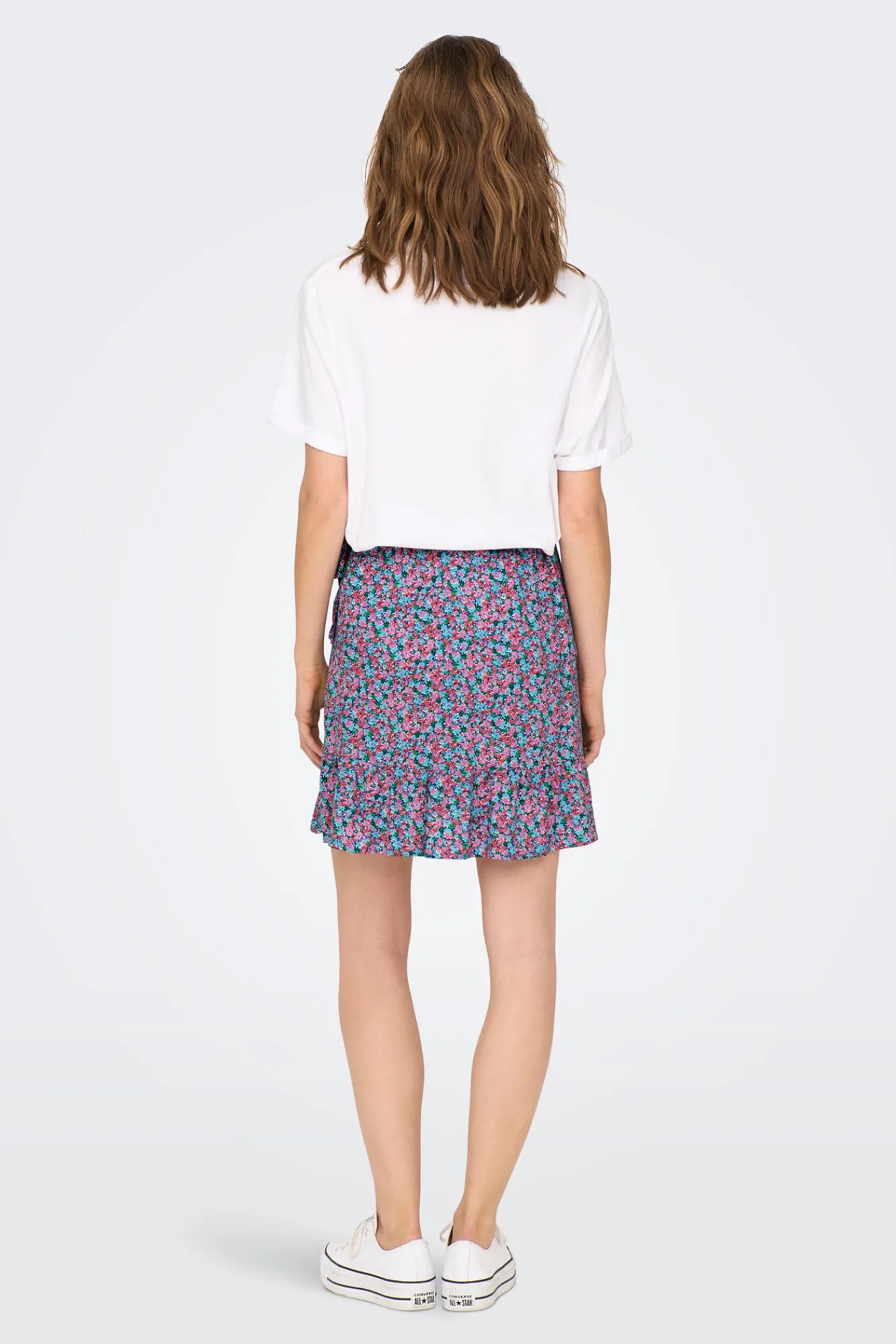 Only Falda Corta Cruzada Azul Medio Outlet