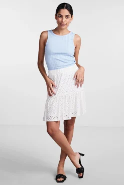 Pieces Falda Corta De Mujer Blanco Discount