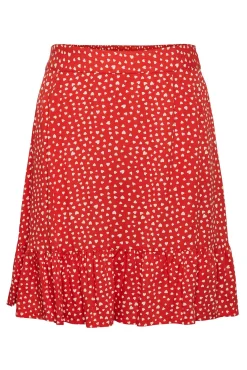 Pieces Falda Corta De Mujer Rojo New