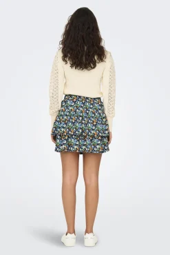 JDY Falda Corta De Volantes Negro Hot