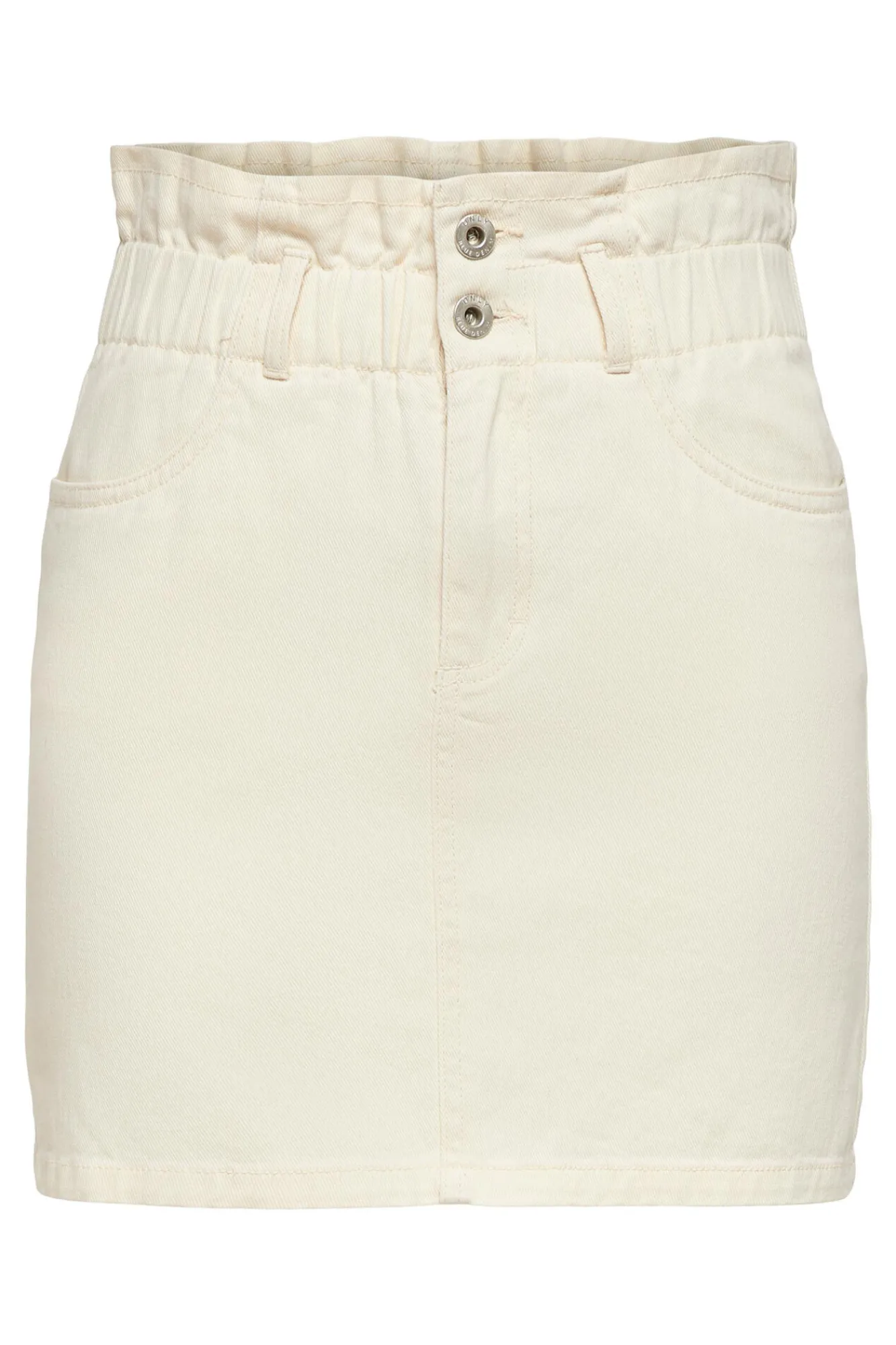 Only Falda Corta Denim Marron Medio Online