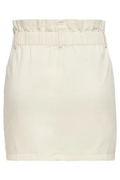 Only Falda Corta Denim Marron Medio Online