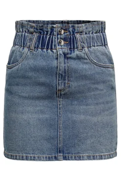 Only Falda Corta Denim Azul Medio Hot