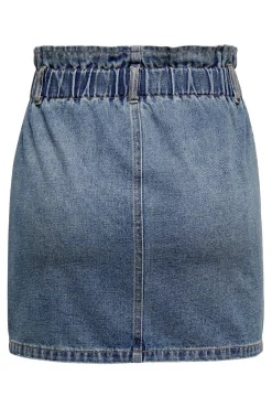 Only Falda Corta Denim Azul Medio Hot