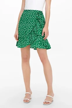 Only Falda Corta Fluida Verde Best
