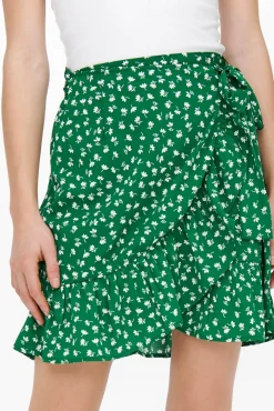 Only Falda Corta Fluida Verde Best
