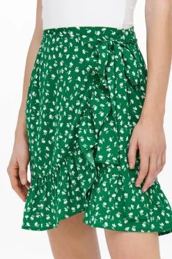 Only Falda Corta Fluida Verde Best