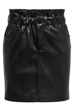 Only Falda Corta Polipiel Negro Clearance