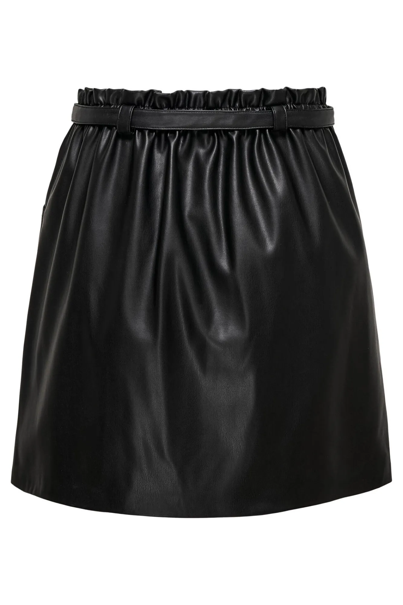Only Falda Corta Polipiel Negro Online