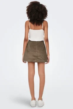 Only Falda De Pana Marron Medio Hot
