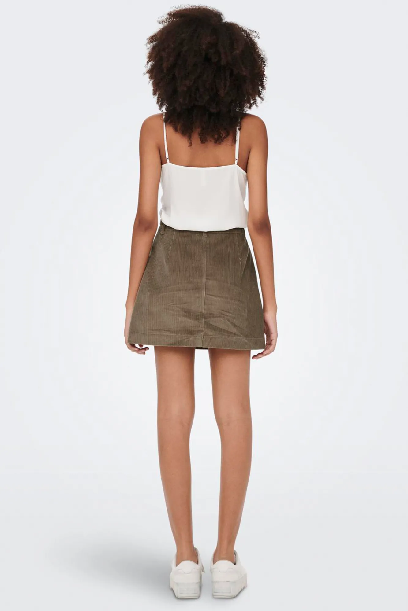 Only Falda De Pana Marron Medio Hot