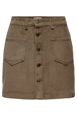 Only Falda De Pana Marron Medio Hot