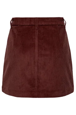 Only Falda De Pana Marron Oscuro Clearance