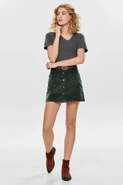 Only Falda De Pana Verde Discount