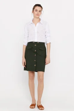 Cortefiel Falda De Pique Kaki New