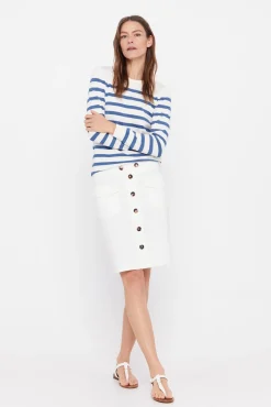 Cortefiel Falda De Pique Blanco Online