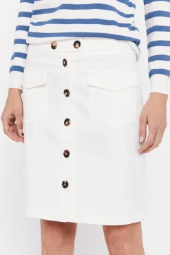 Cortefiel Falda De Pique Blanco Online