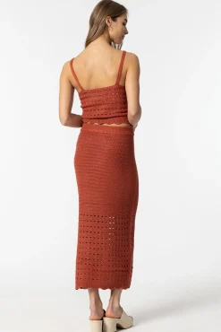 Tiffosi Falda De Punto Midi Naranja Clearance