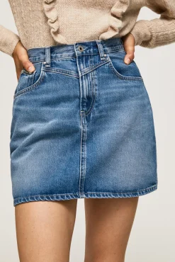 Pepe Jeans Falda Denim Azul Medio Online