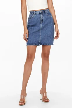 Only Falda Denim Azul Medio