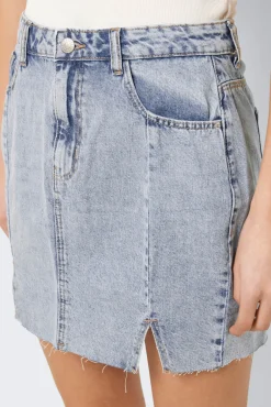 Noisy May Falda Denim Corta Azul Claro Hot