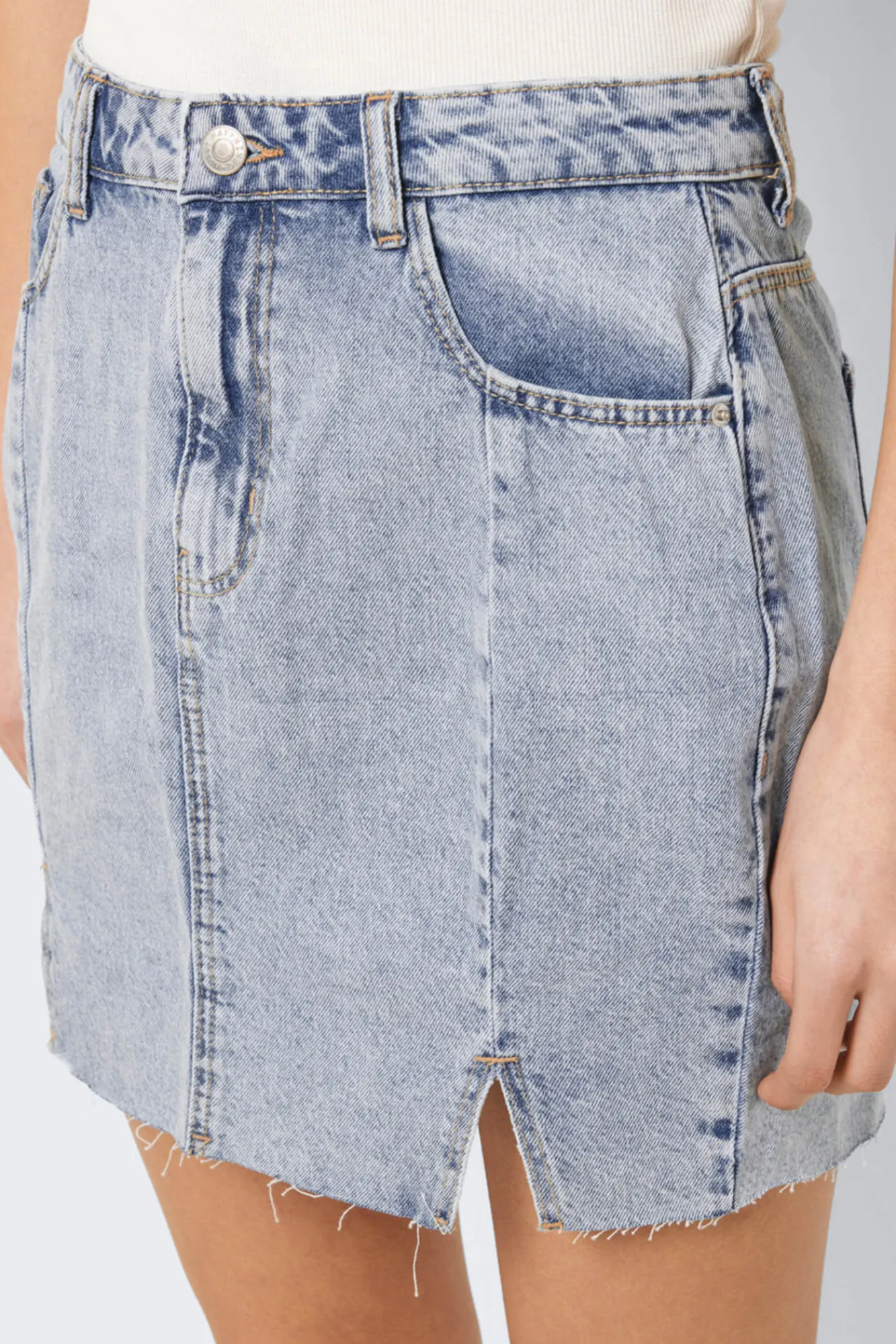 Noisy May Falda Denim Corta Azul Claro Hot